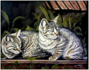 Voir le détail de cette oeuvre: Les deux chats